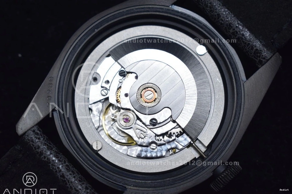 Strap Bay on Bezel DLC Best A2824 Edition Black Leather 1:1 ZF Dark V5 Heritage Distressed Black 0116